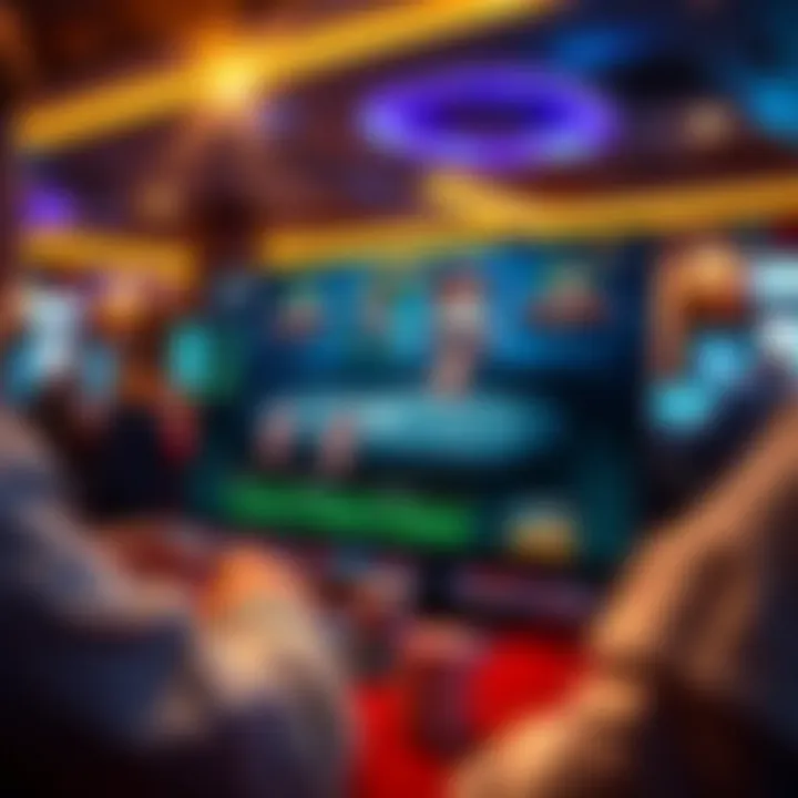 Virtual Poker Experience An online gaming interface showcasing a vibrant poker match