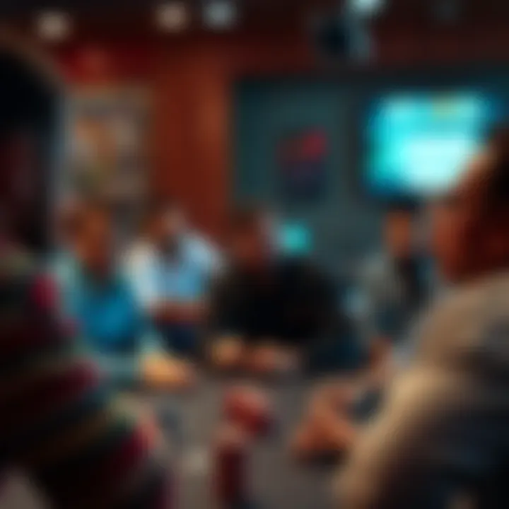 Poker Community Insights A community gathering discussing poker strategies and experiences