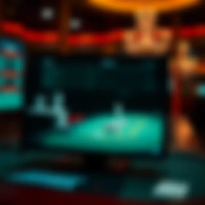 A modern interface of an online blackjack platform emphasizing user experience