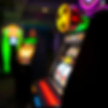 Illustration of the design elements of a blitz slot machine