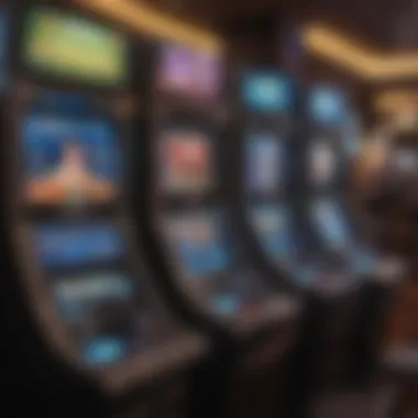Close-up of the betting terminals with user-friendly interface.