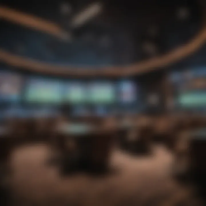 Interior shot of the sportsbook area highlighting advanced technology.