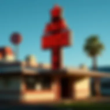 Exterior view of the Jail House Motel & Casino showcasing its unique architecture