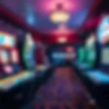 Interior gaming area highlighting the vibrant atmosphere and gaming options