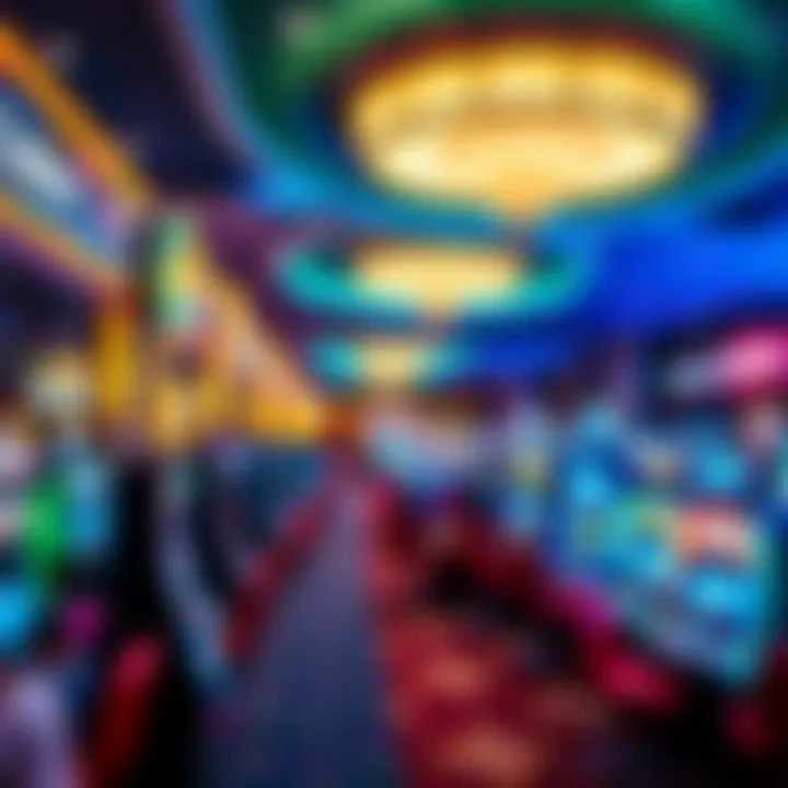 Interior view of a bustling casino floor