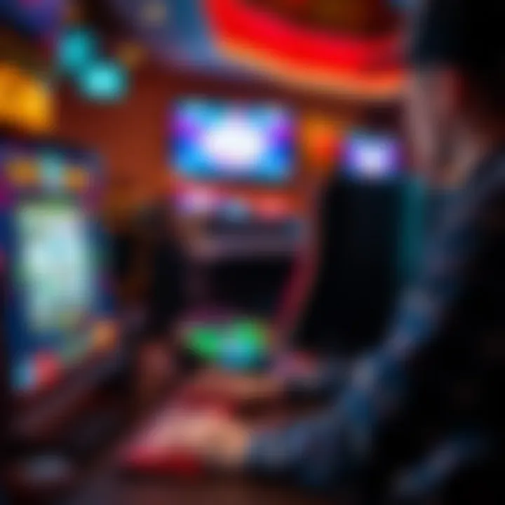 An illustration of a player enjoying classic slots on a computer