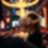 Immersion in VR Casino Environments Virtual reality headset in an immersive casino setting