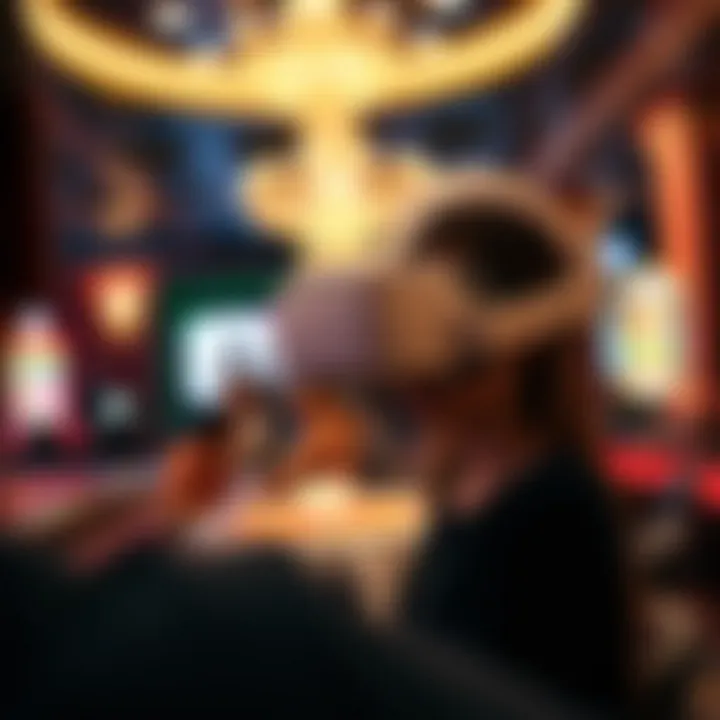 Immersion in VR Casino Environments Virtual reality headset in an immersive casino setting