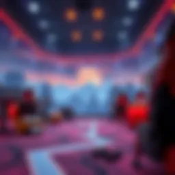 Virtual reality gaming environment showcasing immersive landscapes