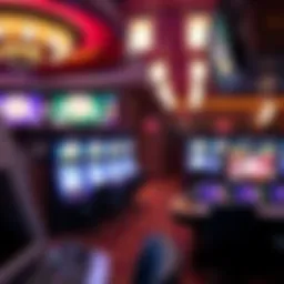 Interior view of the Penn Sports Book showcasing betting terminals