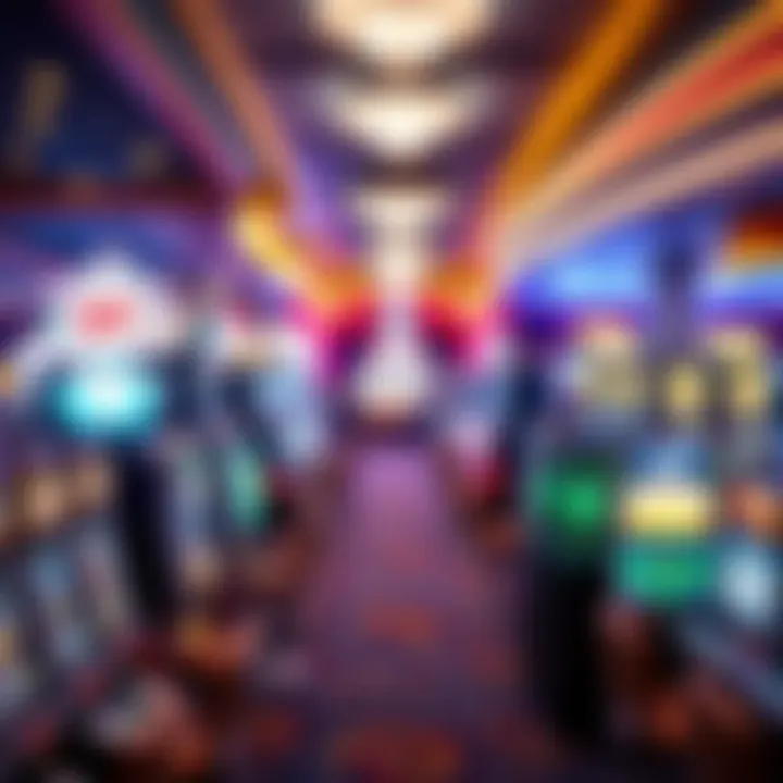 Diverse Gaming Options Bustling casino floor filled with diverse gaming options