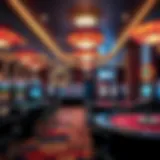 Luxury Casino Interior Elegant interior of a luxury casino showcasing vibrant gaming tables