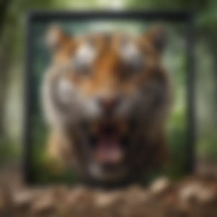 A captivating screen displaying the excitement of a big win in a wildlife-themed slot game