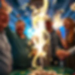 Celebrating a lottery win with joy and excitement