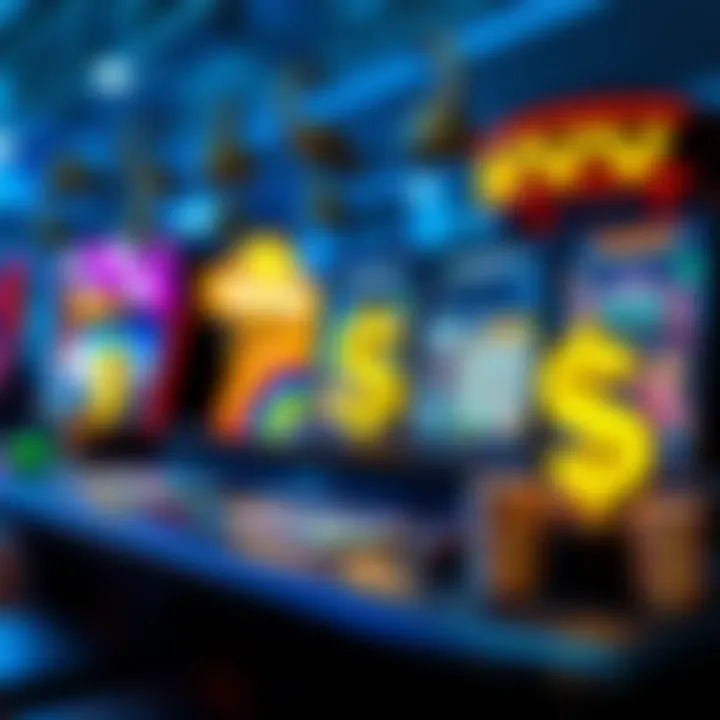 Diverse Gaming Platforms for Profit A digital representation of various gaming platforms with money symbols