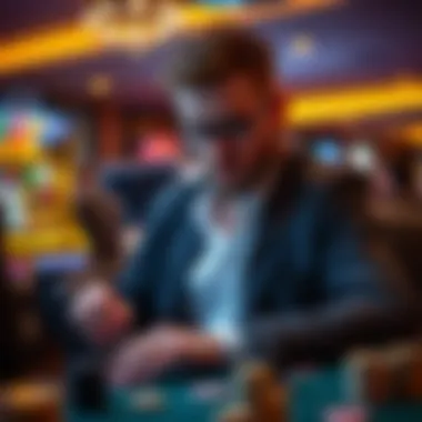 Strategic Analysis in Slot Gaming A player analyzing strategies for maximizing slot game payouts