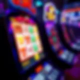 A vibrant online slot interface showcasing various symbols and pay lines