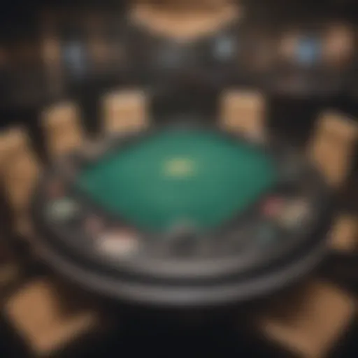 An intricate poker table setup showcasing Ultra Poker dynamics