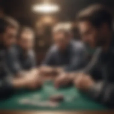 Strategic Decision Making in Ultra Poker A player analyzing strategies and making decisions during a game