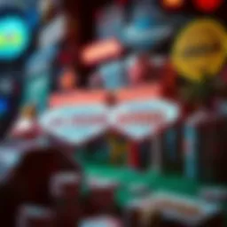 A vibrant collection of Vegas themed souvenirs