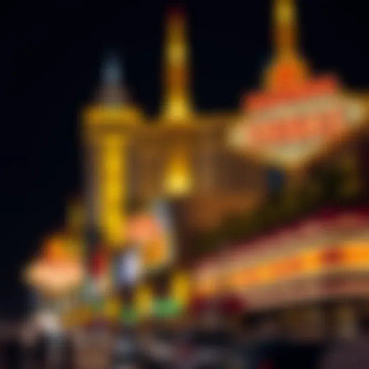 Las Vegas Strip illuminated at night with neon lights