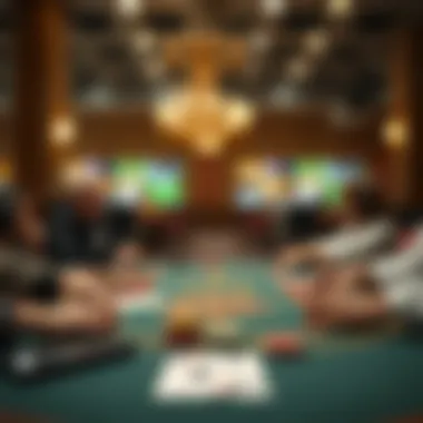 Virtual Poker Table Dynamics Virtual poker table showcasing gameplay dynamics