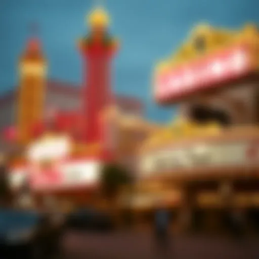 Historical casino architecture on Fremont Street