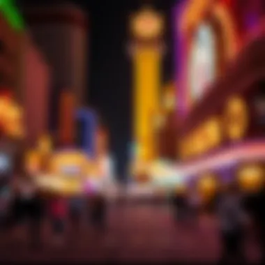 Vibrant nightlife scene at Fremont Street casinos