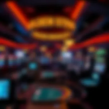 Exciting atmosphere in the gaming area of Golden Strike Casino