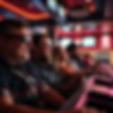 Bettors Enjoying the Game at Gun Lake Casino Enthusiastic bettors engaged in watching a game at the sportsbook