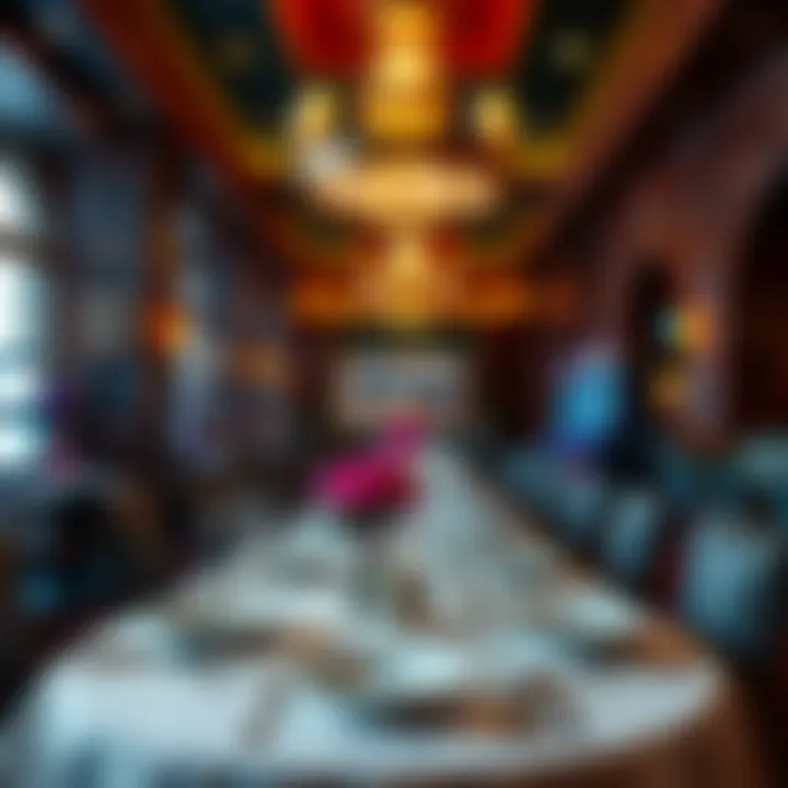 Exquisite dining setup at one of the restaurants within the casino