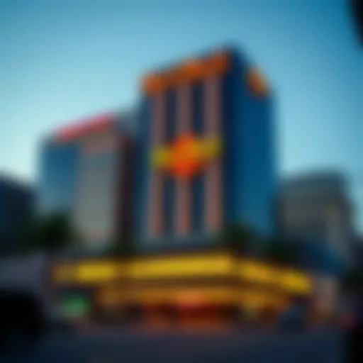 Exterior view of Hard Rock Hotel Casino Chicago showcasing its iconic architecture