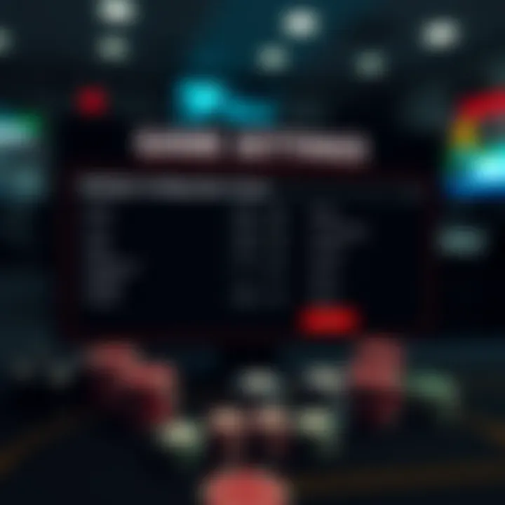 Game Settings Configuration Panel A user-friendly configuration panel for game settings