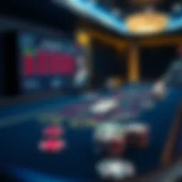 A sleek interface of a digital blackjack game setup