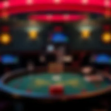 Visual representation of a digital blackjack table setup