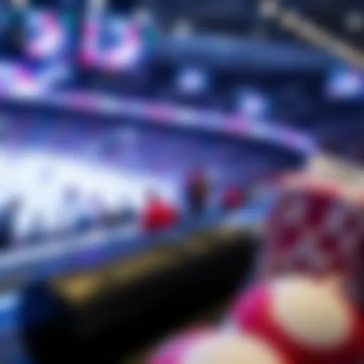 A close-up of different betting options available for ice hockey games