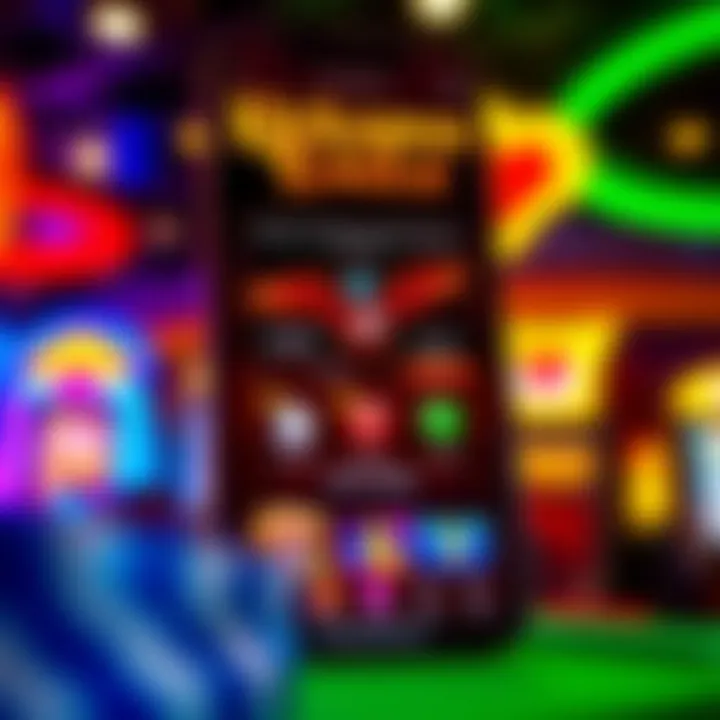 User interface of the Kickapoo Lucky Eagle Casino app showcasing vibrant graphics.