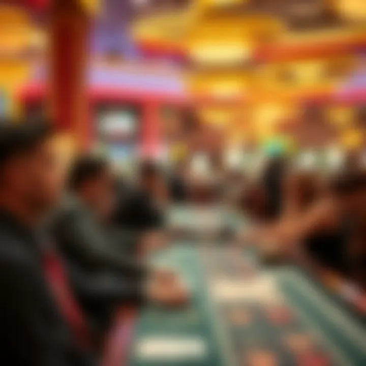 The Excitement of Pai Gow in Las Vegas A vibrant Las Vegas casino with players engaged in Pai Gow