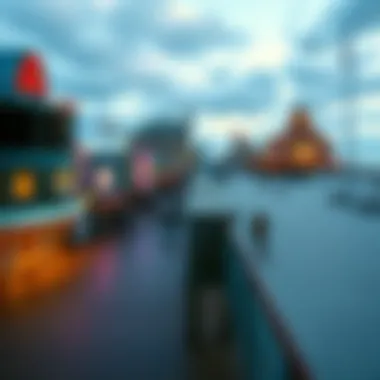 Iconic Atlantic City Boardwalk Panoramic view of the iconic Atlantic City boardwalk with old casinos