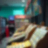 Lottery ticket display at a retail location