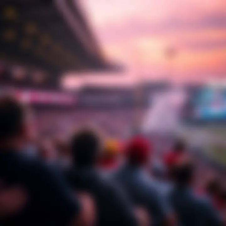 Excitement of Sports Fans A scenic view capturing the excitement of fans at a sports event