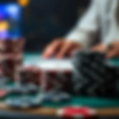 The Elements of Let It Ride Poker Close-up of poker chips and cards during a Let It Ride game