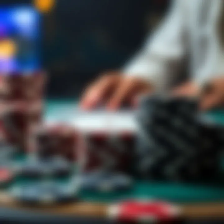 The Elements of Let It Ride Poker Close-up of poker chips and cards during a Let It Ride game