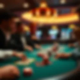 Exciting gameplay of Let It Ride Poker at a casino table
