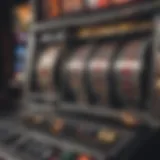 Detailed view of a modern slot machine display