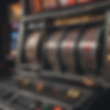 Detailed view of a modern slot machine display