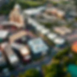 Aerial view showcasing the vibrant landscape of Bellagio Mississippi