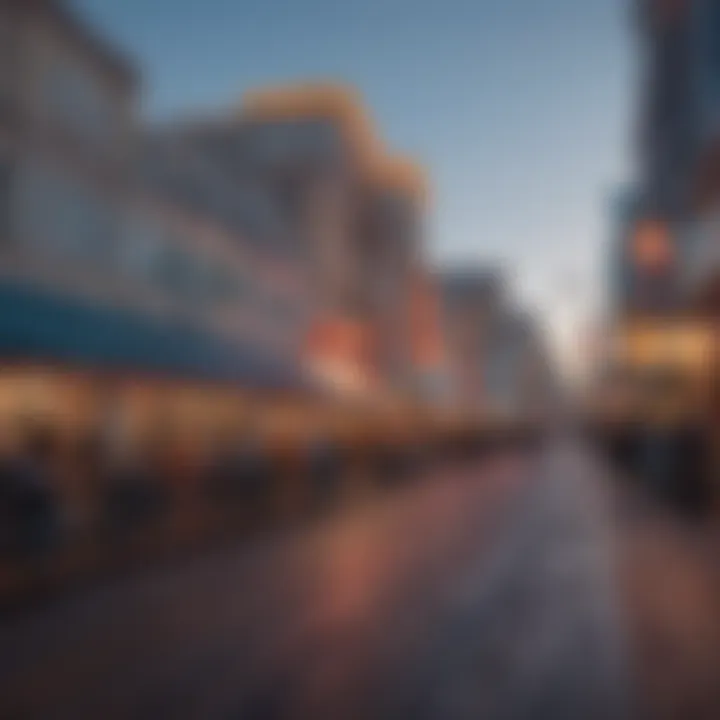 A vibrant Atlantic City boardwalk filled with attractions