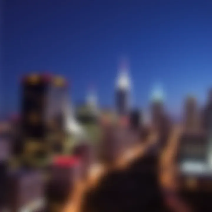 The Vibrant Illinois Skyline A scenic view of the Illinois skyline illustrating the cityโs vibrant atmosphere.