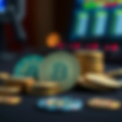 Virtual currency coins representing free coins in gaming